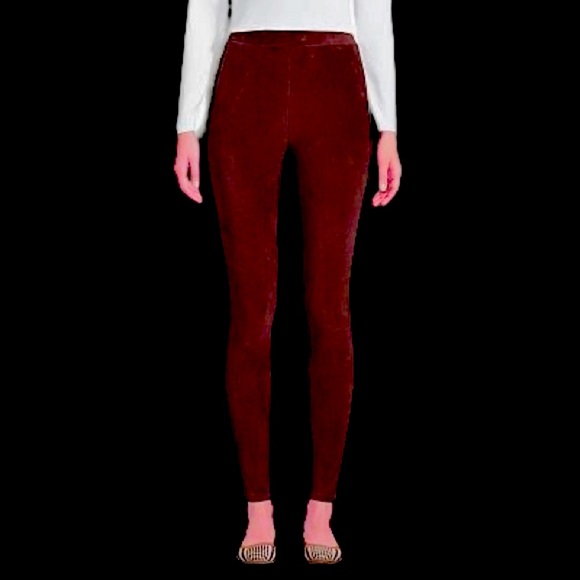 Lands' End Pants - LANDS’ END Burgundy Corduroy Leggings, Size MP.